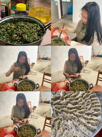 包饺子初二1班陈丽